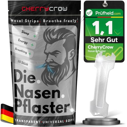 Die Nasenpflaster | (30 Stück) Premium Transparent Nasal Strips 2026 | 100% natürlich, hautfreundlich - für freieres Atmen, weniger Schnarchen, mehr Wohlbefinden bei Schlaf, Sport und im Alltag.