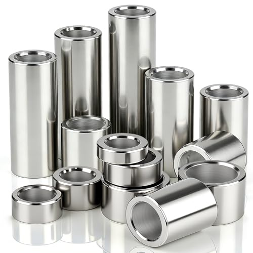 qjuwhua 10 Stück M8 Distanzhülsen 8mm IDx12mm ODx10mm L Abstandshalter Edelstahl 304 Runde Abstandshülsen ohne Innengewinde Säulen für Schrauben M8 für Bauwesen Andere Mechanische Lndustrien