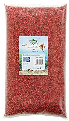Dehner Aqua Aquarienkies, Körnung 2 - 4 mm, 5 kg, rot