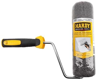 HARDY WORKING TOOLS Roller für Spachtelmassen 25 cm mit Stiel - Rollspachtel-Walze Putzwalze - Spezialwalze für Spachtelmasse - zum Auftragen von Spachtelmasse und Rollputz