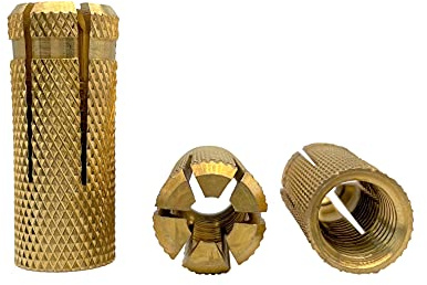 (15 Stück) Messing Einschlagdübel M12 x 38 mm, Spreizbolzenhülse, Beton Mauerwerk Ziegelanker, Spreizdübel (15, M12 x 38 mm)