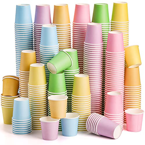 Nicunom 600 Stück 60 ml Pappbecher, kleine Badezimmer-Mundspülbecher, heiße und kalte Getränke-Trinkbecher, Mini-Pappbecher für Party