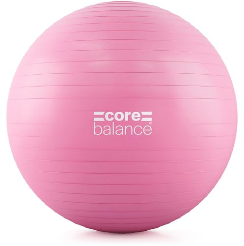 Core Balance, berstsicherer Gymnastikball - für Fitness Yoga Schwangerschaft - 55cm 65cm 75cm 85cm - inkl. Luftpumpe