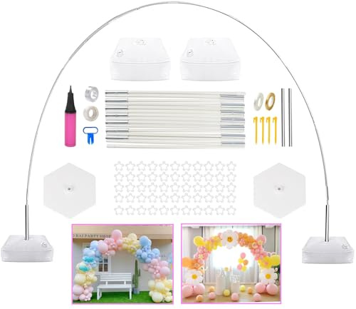 CZCPARY Ballonbogen-Ständer-Set, 3 m und 2,2 m, verstellbarer Ballonbogen, für Hochzeit, Babyparty, Geburtstag, Party, Ballon-Dekorationen