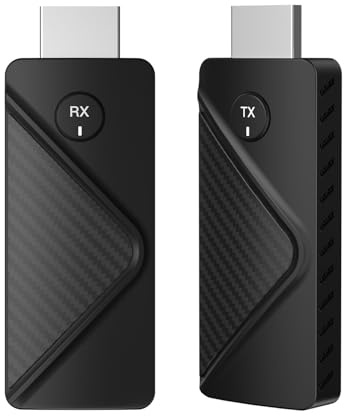 eppfun HDMI Wireless Transmitter and Receiver, 1080P Kabelloser HDMI | Extender zum Streamen von Video und Audio vom PC/Laptop zum Monitor Projektor TV