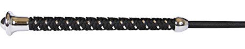 Gagaciso Dressurgerte mit Silberknauf - Schwarz, 120 cm