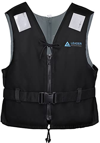 Leader International Schwimmhilfe Erwachsene bis zu 50N | Feststoffweste ideal für den Wassersport, Erwachsene Auftriebshilfe