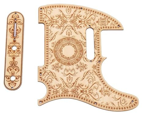 TL-Gitarren Pickguard mit Lautstärkeregler Panel, Moderner Stil Ahornholz Gitarrenplattenschutz Gitarren Pickschutz Kratzplatte Telecaster Schlagbrett Ersatz