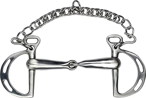 Feeling Springkandare gebrochen mit Schlitzen aus satiniertem Edelstahl, Breite 12,5 cm, Stärke 21 mm, Ringe Ø 65 mm, hohl