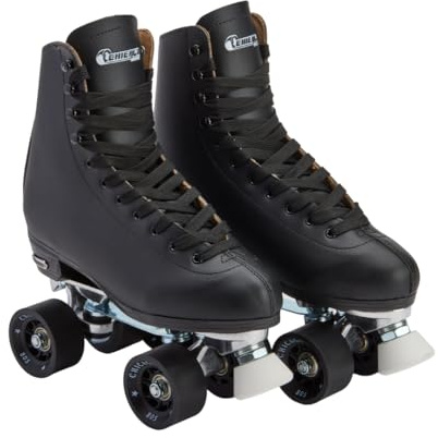 Chicago Herren, Schwarz Skates Rollschuhe aus hochwertigem Leder, gefüttert, klassisch, UK-Größe 5