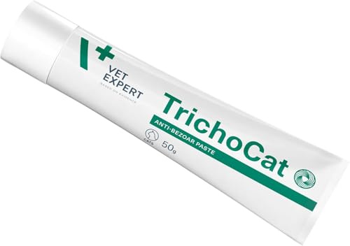 Vet Expert Katzenpaste TrichoCat 50g Entstörungspaste Reduzierung der Haarkugelbildung im Futterdraht, Geschmacklos, Natürliche Inhaltsstoffe