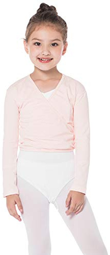Bezioner Kinder Ballett Wickeljacke Gymnastik Tanz Ballettjacke Lange Ärmel für Mädchen Damen