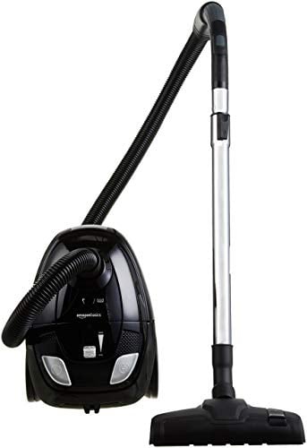 Amazon Basics Staubsauger mit Beutel- VCB35B15C-1J7W-70, leistungsstark, kompakt und leicht, für Hart- und Teppichböden, HEPA-Filter, 700 W, 1.5 l, EU, Schwarz