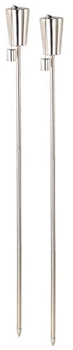 Carlo Milano Fackeln Garten: Edelstahl-Gartenfackel Amor im 2er-Set, rostfrei, 280 ml, 110 cm (Gartenfackel Metall, Ölfackel, Bio)