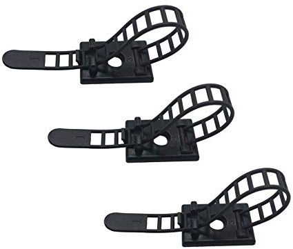 25 Stück Selbstklebende Kabelclips mit Schraubbefestigung - Verstellbare Nylon Kabelbinder für Kabelmanagement - Wiederverwendbare Kabelbinder und Kabelorganisatoren für Zuhause Büro und DIY-Projekte