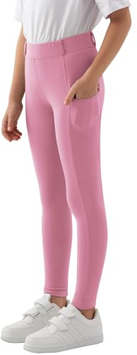 MoFiz Kinder Reithose Mädchen Vollbesatz mit Silikon Kinder Reitleggings mit Reißverschlusstasche