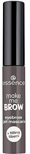 essence cosmetics make me BROW eyebrow gel mascara, Augenbrauen, mit Füllfasern, Nr. 04 Ashy Brows, braun, definierend, gelig, vegan, Mikroplastik Partikel frei, Nanopartikel frei (3,8ml)