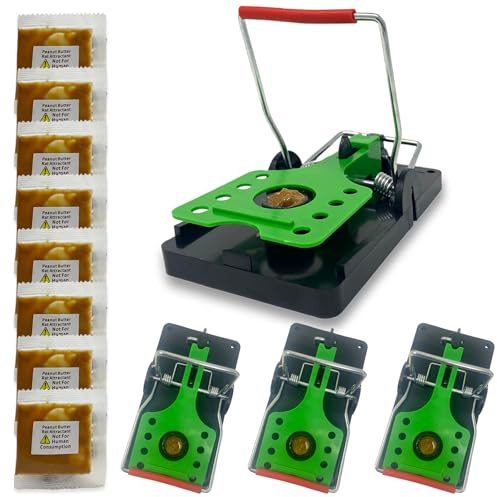 Rat Reaper XL Rattenfallen 4er-Pack – Sofortige Tötung, inkl. Köderbeutel