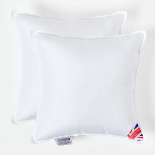 Homescapes Super-Mikrofaser Füllkissen 40x40 cm – 2er-Set Kissen wie Daunen, hypoallergene Kissenfüllung/Innenkissen für Dekokissen wie Sofakissen & Bettkissen oder kleine Kopfkissen