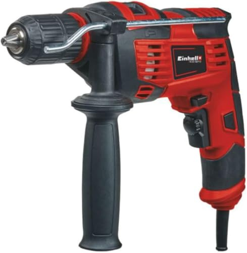 Einhell Schlagbohrmaschinen-Set TC-ID 720/1 E Kit (Bohren/Schlagbohren, 13 mm-Schnellspannbohrfutter, Drehzahl-Elektronik, inkl. 5-tlg. Bohrer-Set für Beton + E-Box Basic)