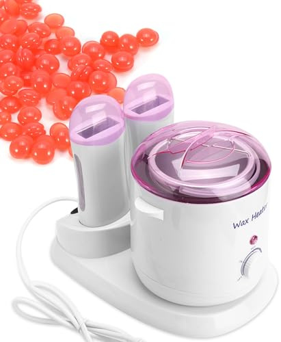 3 in 1 Wachswärmer, 800ml temperature control Haarentfernung Wachsheizung, Professionelles Wachserhitzer Wachs Set für Enthaaren Von Beinen Und Körper(EU)