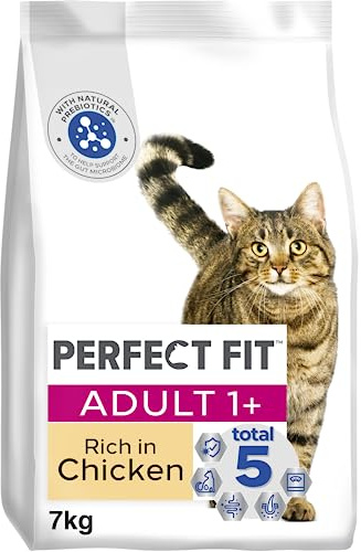PERFECT FIT Adult Trockenfutter für erwachsene Katzen ab 1 Jahr - Huhn, 7 kg (1 Beutel)