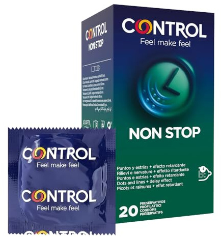 Control Non Stop: verzögernde und stimulierende Kondome – 20 Kondome