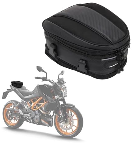 Motorrad Hecktasche,Hecktasche Motorrad Wasserdicht,Sozius Rucksack Klein Abnehmbar Gepäcktasche Satteltasche Multifunktionstasche PU-Leder Fahrradtasche Sport Rucksack