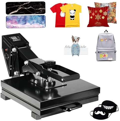 38 x 38 cm, 1400 W, digitale Heißpressmaschine, für T-Shirt, Leinentasche, Mauspad, Übertragung von Designs, Kunstwerken, 15x15