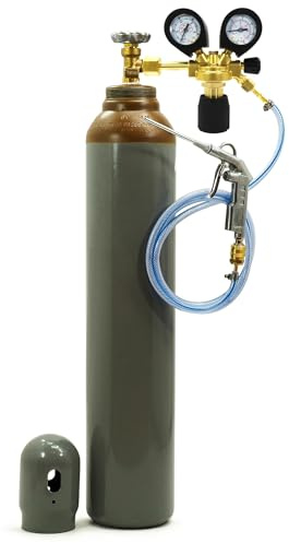 Setzen Gasflasche Helium SET Gas Bottle HEL 8 Liter 1,1m3 Ballon 150 bar Ballonaufblasen Neu, Voll Party Dekoration Ballons Minderer Ballonblaspistole