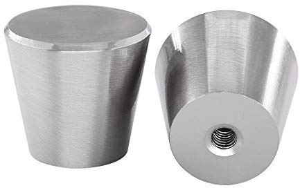 LONTAN 10 Stück Möbelknöpfe Edelstahl Gebürstet Schrankknöpfe Möbelknöpfe Silber Schrankknöpfe Türknöpfe Aluminiumlegierung Möbelknopf Solide Knopf Schrank Schrankgriffe