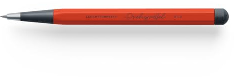 LEUCHTTURM1917 367283 Drehgriffel Nr. 2, Bleistift mit Drehmechanik, Aluminium, Stahl, designprämiert, Fox Red - Bleistift