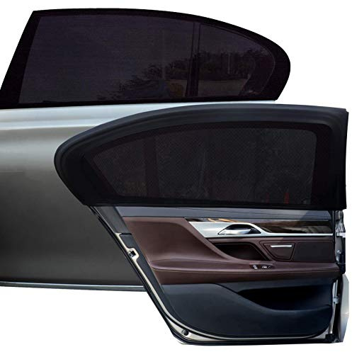 Tevlaphee Auto Sonnenshutz Kinder, Universal Sonnenblende Auto Netz Sonnenschutz Auto Baby mit Zertifiziertem UV für Seitenfenster Meshmaterial Schützt Mitfahrer, Baby, Kinder & Haustiere (L)