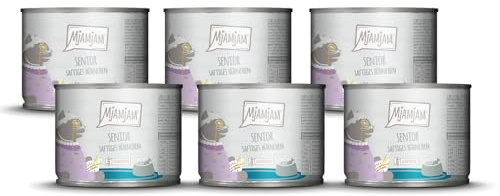 MjAMjAM - Premium Nassfutter für Katzen - Senior - saftiges Hühnchen, 6er Pack (6x200g), getreidefrei