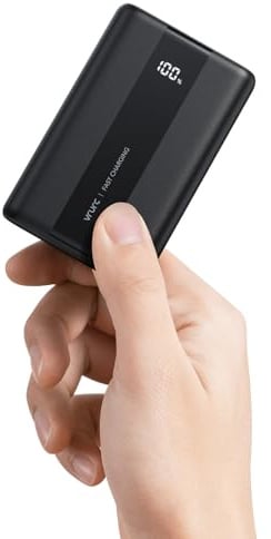 VRURC Power Bank 20000mAh – Kleiner & tragbarer externer Akku mit 22,5W QC & PD 3.0 Schnellladen, USB-C, 6 Ports & LED-Anzeige, CE-zertifizierte Powerbank für iPhone, Samsung, Huawei, iPad & Reisen