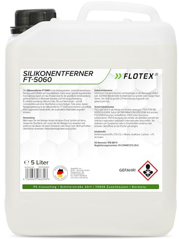 Flotex® - Silikonentferner 5l IFT-5060 | Wachsentferner für Autolack | Intensive Reinigung | Der Silikonreiniger entfernt problemlos Öl, Fett & Silikon | Besonders schonend