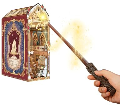 Tonecheer Zauberstab für Book Nook, Magischer Zauberstab Zubehör passend zu Buchstützen, Dekoration für DIY Bücherhäuser & Bücherregal