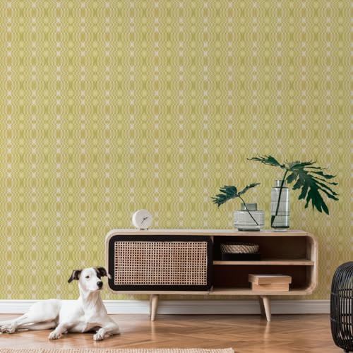 A.S. Création Retro-Tapete 70er Jahre 0,53 x 8,5 m -Tapete-Vintage Grafik-Muster in Grün, Creme - Vliestapete Retro Chic Made in Germany - 395341