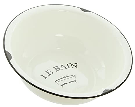 FRANK FLECHTWAREN Waschschüssel Le Bain, nostalgisches design im französischen flair, vielseitig einsetzbar Ø 34 x 10 cm