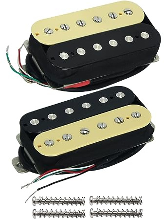 FLEOR Alnik 5 Gitarren-Tonabnehmer Zebra-Hals- und Steg-Humbucker-Tonabnehmer-Set