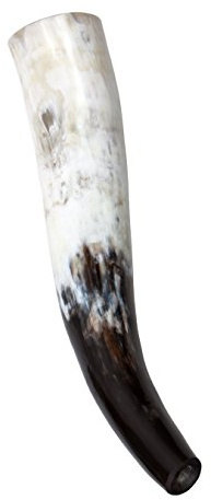 Frera Rufhorn, Kriegshorn, Blashorn, 1000-1190 ml 1,0-1,19l, Naturhorn, Handarbeit, poliert