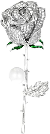 Wendalern Strass Perle Blume Brosche Pin Cz Diamant Rose Blume Brosche Niedlich Gold Blume Pflanze Revers Pin Elegant Nachahmung Perle Sicherheit Pin Korsage Abzeichen Schmuck Für Frauen