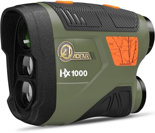 AOFAR HX1000 Entfernungsmesser Jagd & Bogenschießen, 1000Y Winkel- & Horizontalentfernung, Entfernung, Scan und Geschwindigkeitsmodus, kostenlose Batterie-Geschenkpaket, wasserdicht, 6X Vergrößerung