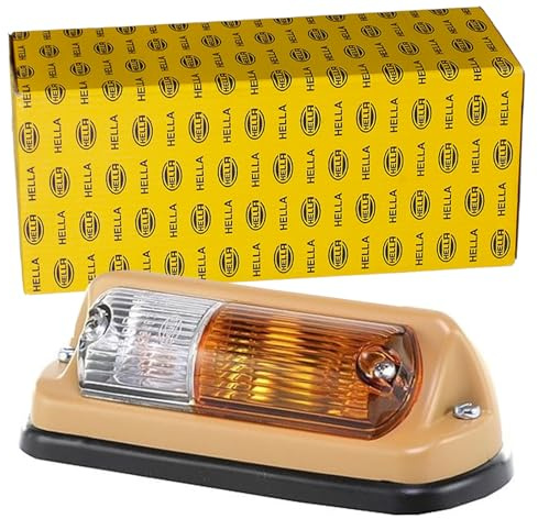 HELLA 2BE 001 278-011 Blinkleuchte - Halogen - 6/12V - Einbau/geschraubt | Lichtscheibenfarbe: gelb - Stecker: Crimpkontakt - links - Menge: 1