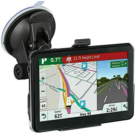 Riloer Navigationsgeräte für Auto Tragbares Auto GPS Navigator 7 Zoll für LKW Kapazitiver Touchscreen HD Karte FM 3D Autokonsole