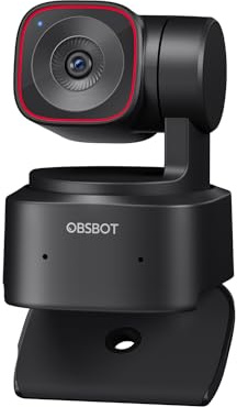 OBSBOT Tiny 2 Lite - 4K Webcam PTZ KI Tracking Streaming Kamera, Webcam mit Mikrofon, 1/2 Sensor, HDR, Gestensteuerung, 60 FPS PC Kamera, USB Web Cam für Meetings, Gaming, Video Calls, etc.