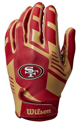 Wilson Handschuhe NFL Team SUPER Grip, Einheitsgröße für Jugendliche, Silikon/Stretch-Lycra