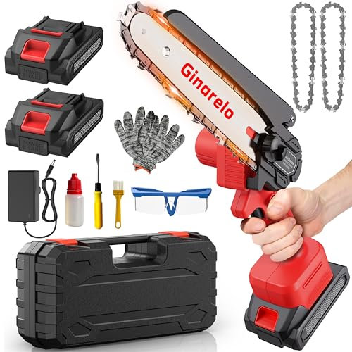 Mini Kettensäge Akku Säge Astsäge - Motorsäge Elektrisch 800W 6” Handkettensäge Chainsaw Elektro Minikettensäge Handsäge Klein GehöLzschneider Einhand Kettensägen für Holzschneidenz, Gartenwerkzeuge