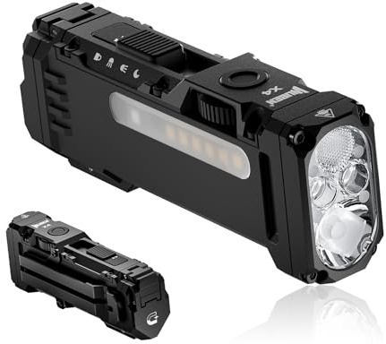 WUBEN X4 Mini LED Taschenlampe mit RGB Licht, Klein Taschenlampe Aufladbar 1500 Lumens, EDC Taktische Taschenlampe IP65 Flashlight Torch für Camping, Mitgebsel, Notfäll
