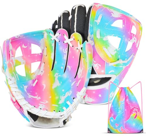 Kinder-Baseball-Handschuh, Softball-Handschuhe, Baseball-Softball-Handschuh für Kinder, Mädchen, Kleinkinder, Tee-Ball-Handschuh für Training und Anfänger, linke Hand, Rechtshänder